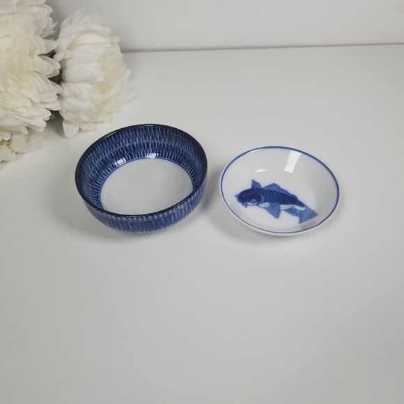 Cheng's White Jade Porcelain Koi Fish Sauce Bowl and Rice Bowl Replacement Piece - Picture 1 of 7